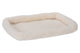 Fur Haven Pet Products Faux Lambswool Pet Crate Bolster Bed Cream Small, 24In X18 in 842229132519
