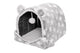 Fur Haven Pet Products Print Fleece Cozy Cave Gray Stars Small 842229129564
