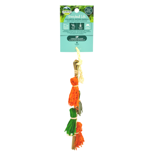 Oxbow Animal Health Enriched Life Colorful Woven Dangly Small Chew One Size - Small - Pet