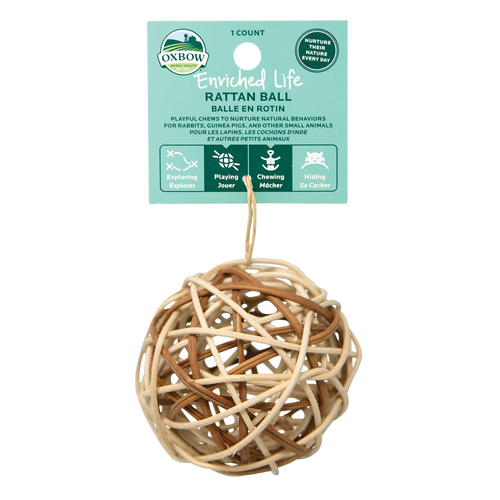 Oxbow Animal Health Enriched Life Rattan Ball Small Toy One Size - Small - Pet