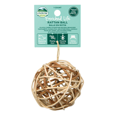 Oxbow Animal Health Enriched Life Rattan Ball Small Toy One Size - Small - Pet