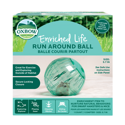 Oxbow Animal Health Enriched Life Small Run Around Ball One Size - Small - Pet