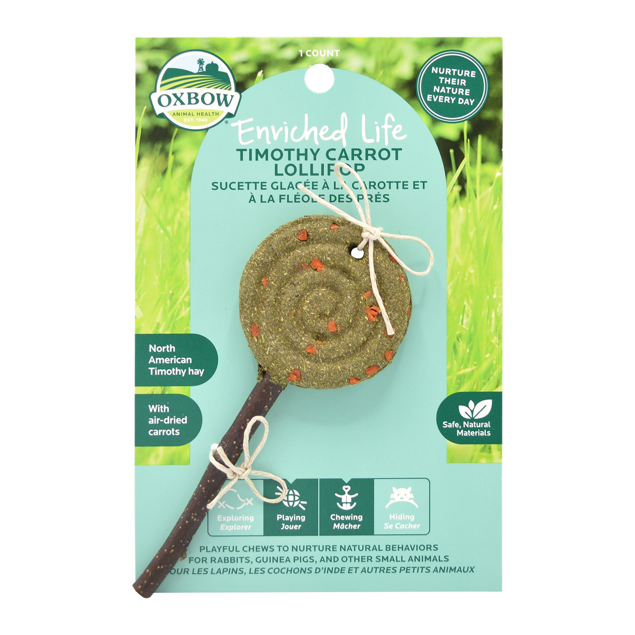 Oxbow Animal Health Enriched Life Timothy Lollipop Carrot Small Animal Chew One Size