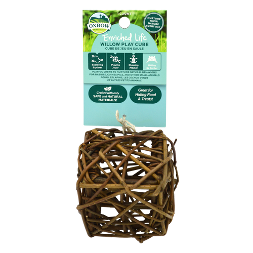 Oxbow Animal Health Enriched Life Willow Play Cube Small Chew One Size - Small - Pet