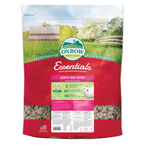 Oxbow Animal Health Essentials Adult Rat Food 20lb - Small - Pet