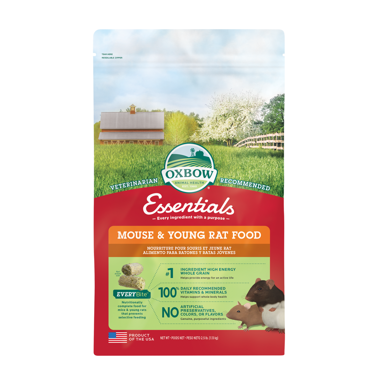 Oxbow Animal Health Essentials Mouse & Young Rat Food 2.5lb