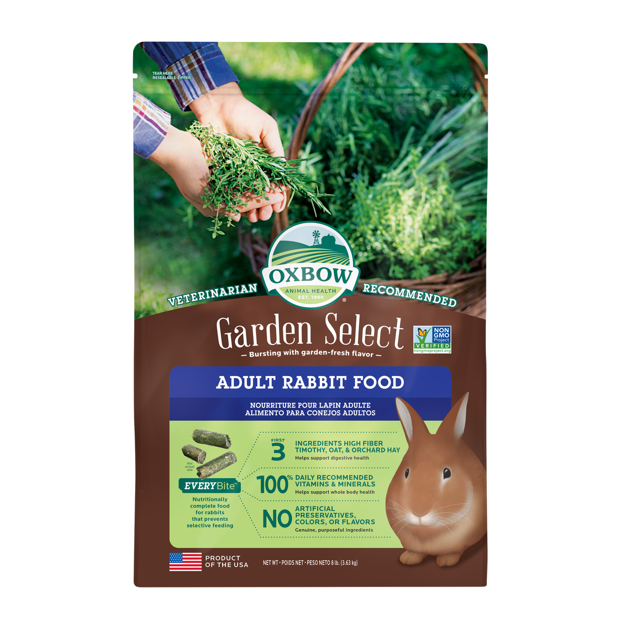 Oxbow Animal Health Garden Select Adult Rabbit Food 8lb
