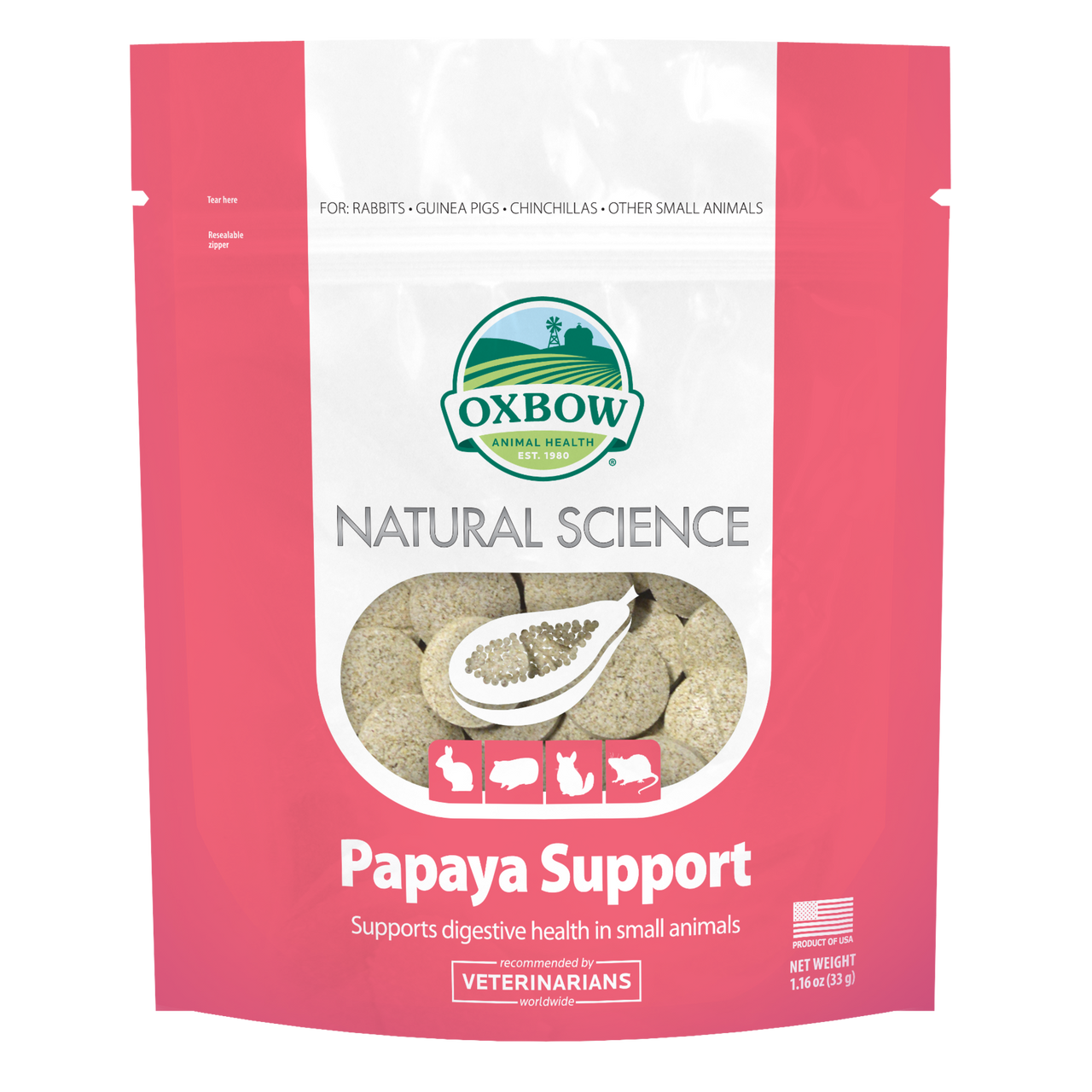 Oxbow Animal Health Natural Science Small Animal Papaya Support Supplement 1.16oz