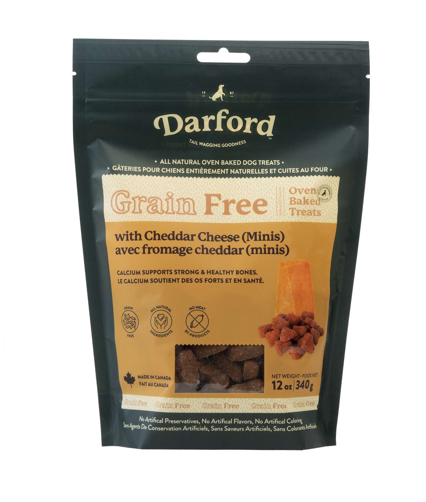 Darford Grain Free Dog Biscuits Cheddar Cheese Recipe Mini Cheddar Cheese 12 oz 064863012501