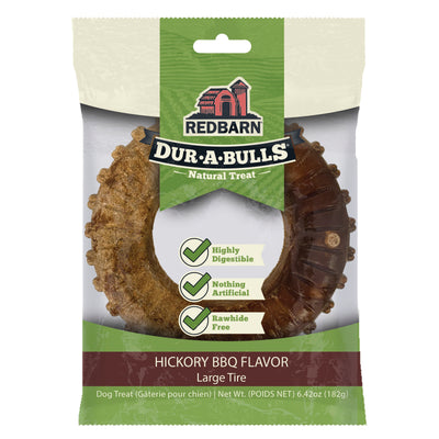 Redbarn Pet Products Dur-A-Bulls Tire Hickory BBQ 14Ct, Large 785184011003