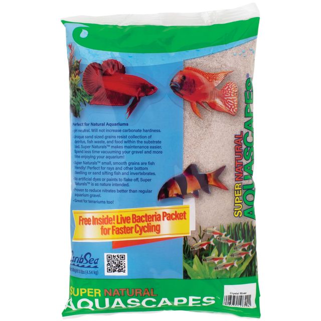 CaribSea Super Natural Aquascapes Aquarium Sand Crystal River 4ea/10 lb 008479108401