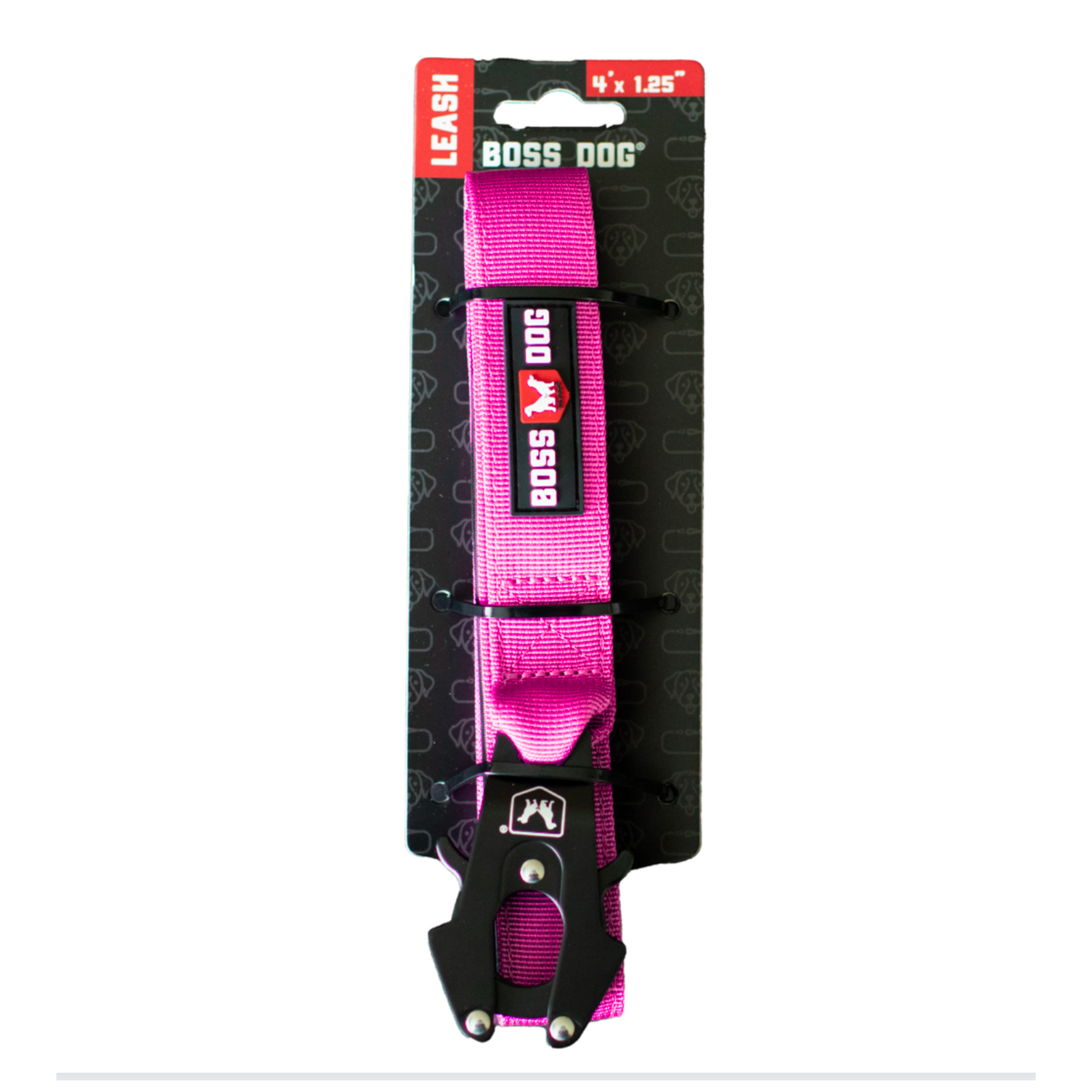 Boss Dog Tactical Dog Leash Hot Pink 4 ft 860011384502