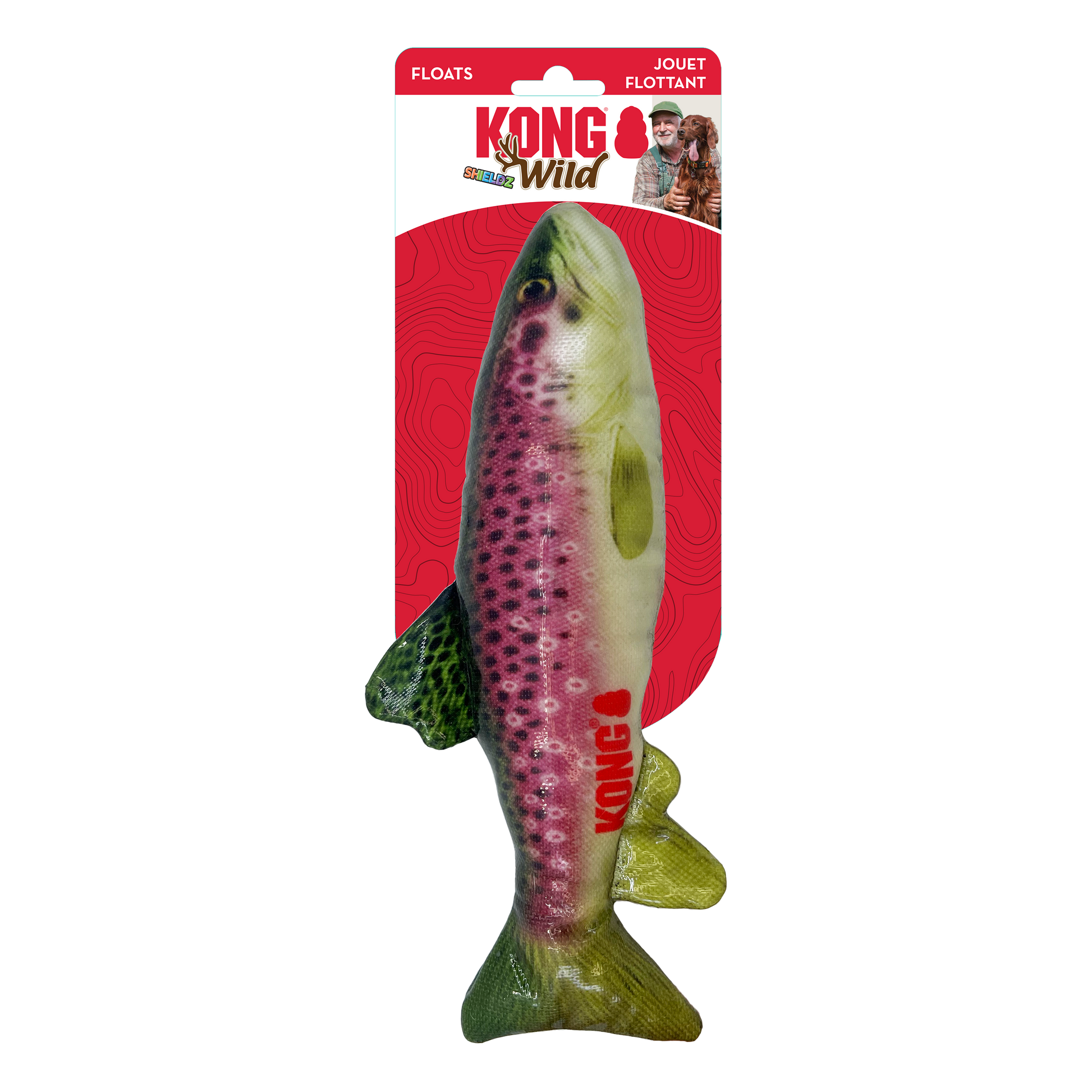 KONG Wild Shieldz Dog Training Fish Dummy Trout Medium 035585523217