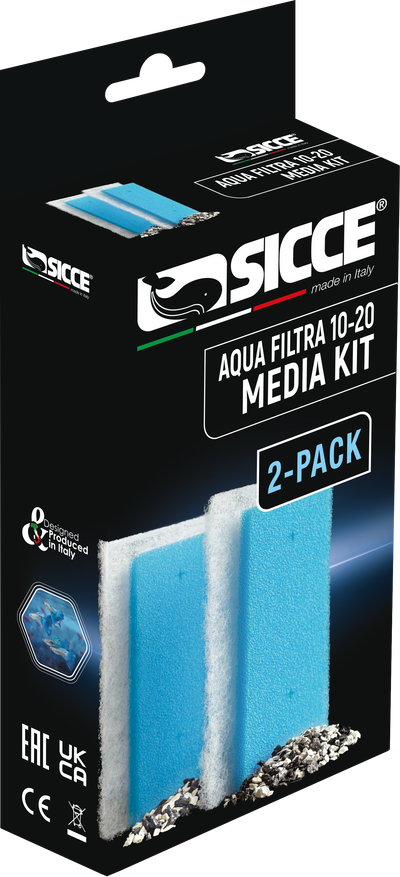 Sicce Aqua Filtra Media Kit 10-20 gal, 2 pk 8011469979457