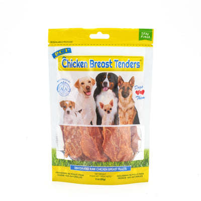 Pet Center Chicken Breast Tenders Dog Treat Bag 3 oz 727348880032