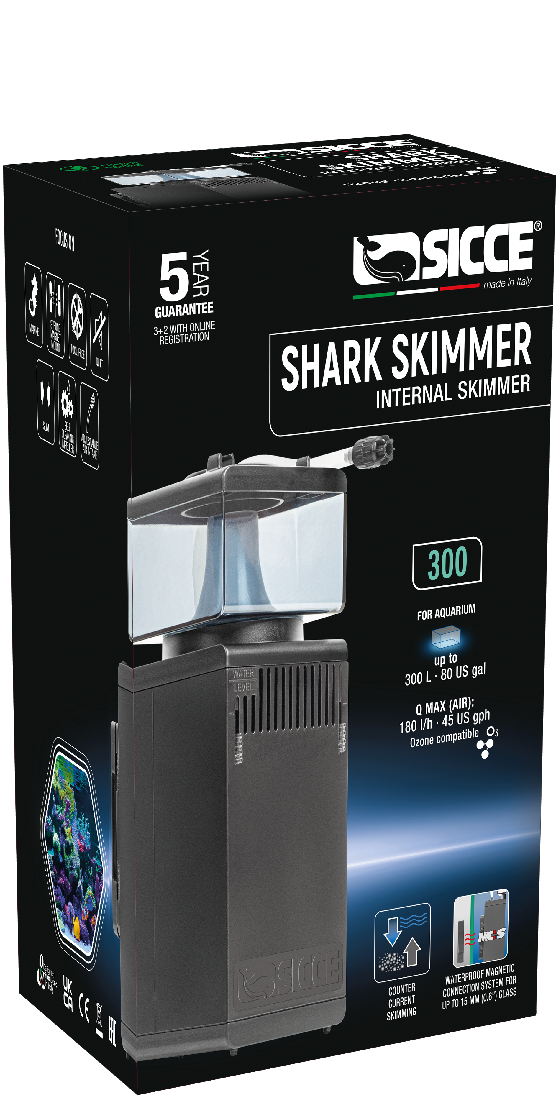 Sicce Shark Skimmer Internal Skimmer 300 8011469980859