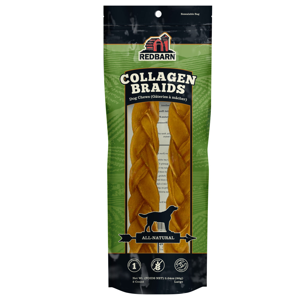 Redbarn Pet Products Collagen Braid Dog Treat Large, 2 pk 785184005002