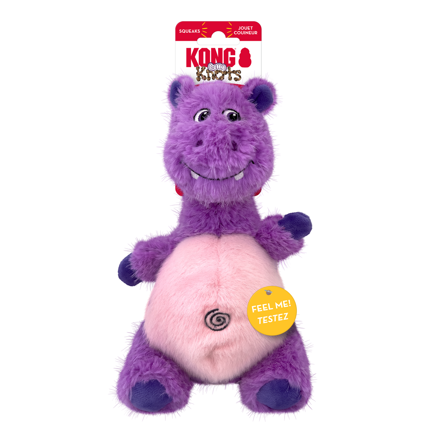 KONG Knots Belly Dog Toy Hippo Medium/Large 035585505343