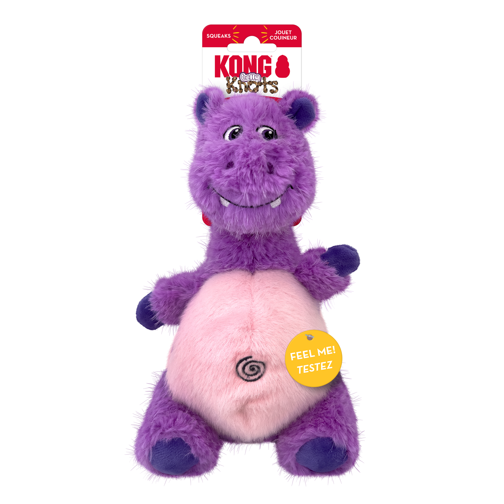 KONG Knots Belly Dog Toy Hippo Medium/Large 035585505343