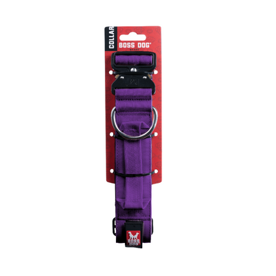 Boss Dog Tactical Adjustable Dog Collar Purple Medium, 15-18 in 850036272786