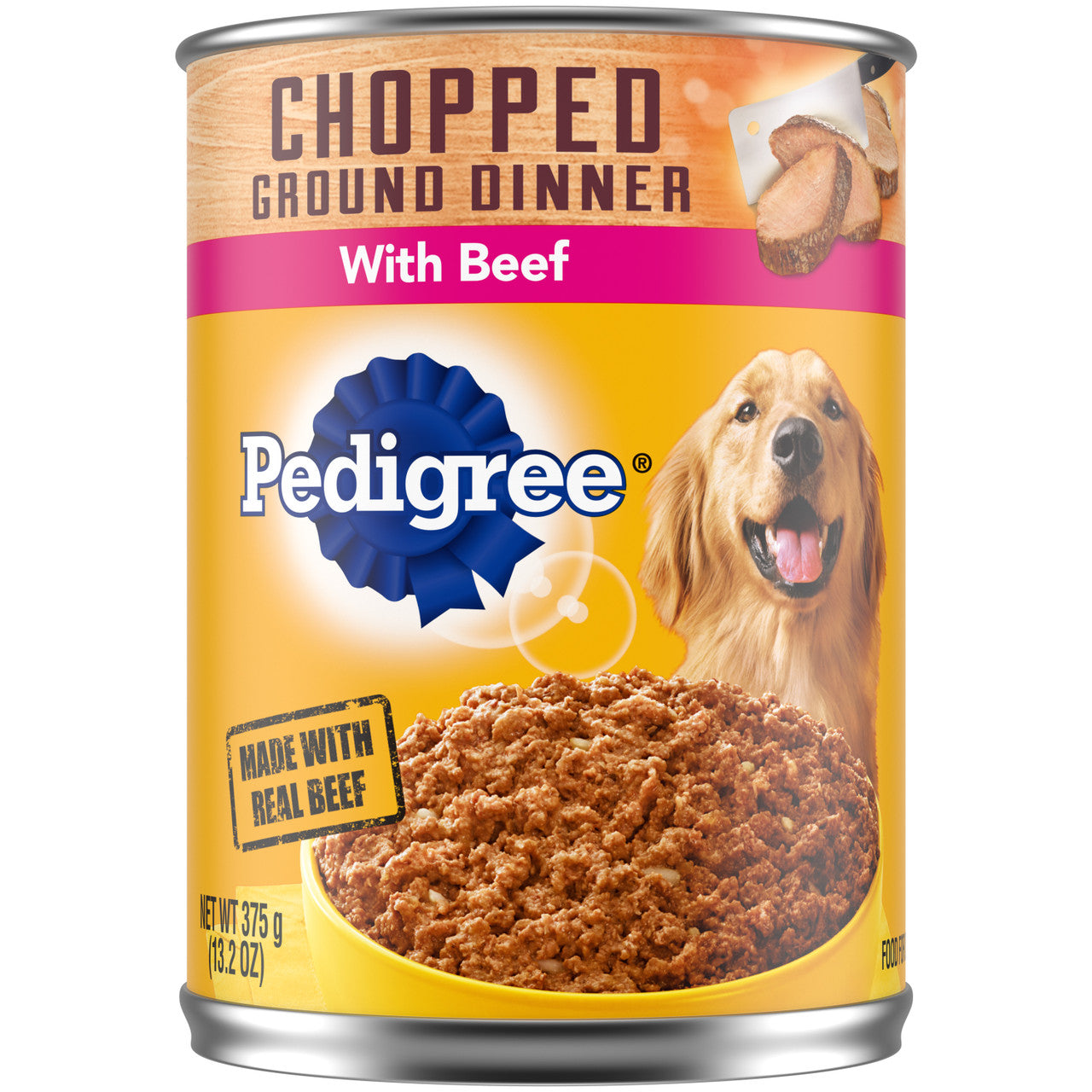 Pedigree Chopped Ground Dinner Adult Wet Dog Food Beef 13.2oz 12pk