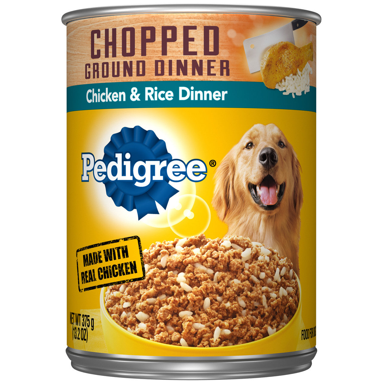 Pedigree Chopped Ground Dinner Adult Wet Dog Food Chicken & Rice 13.2oz 12pk