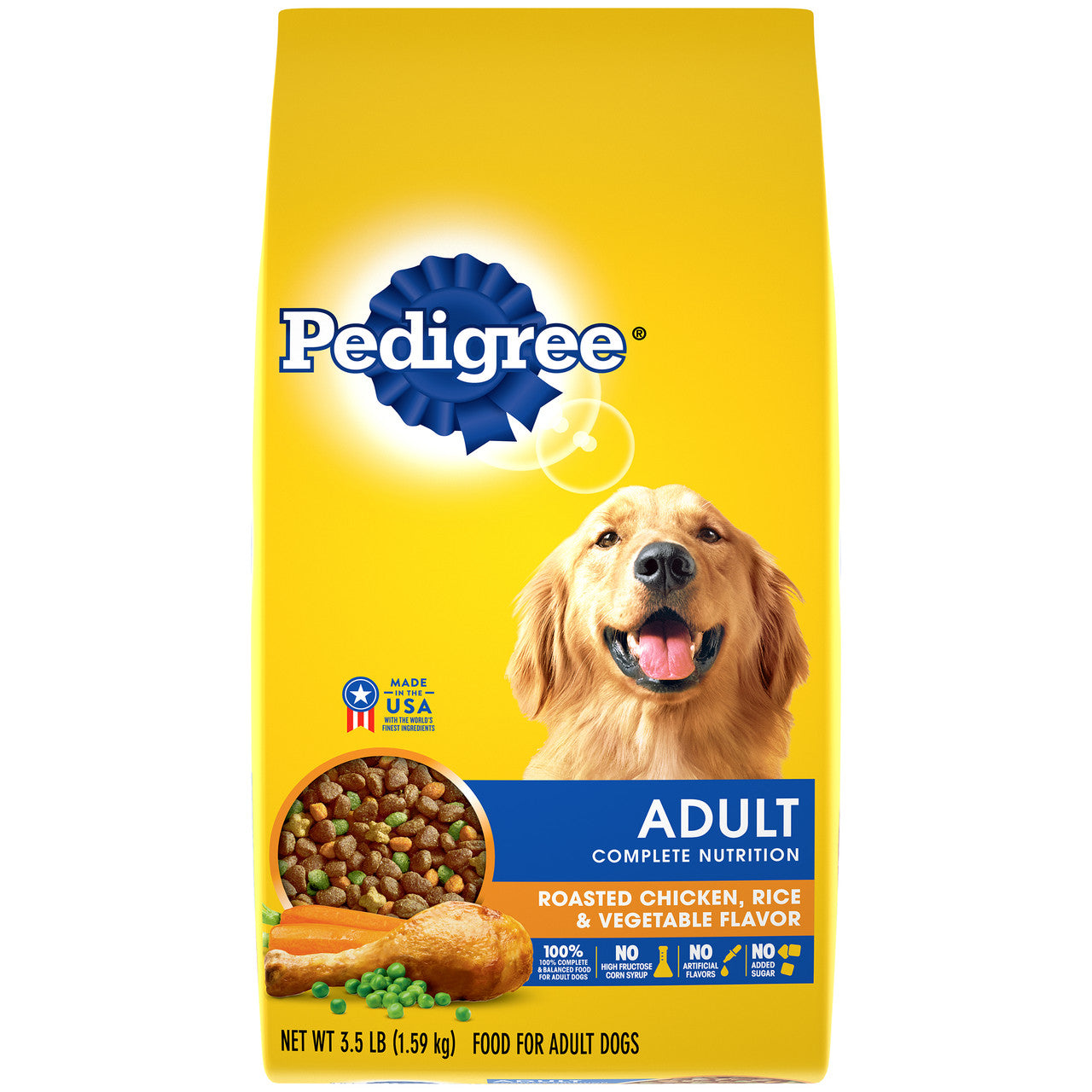 Pedigree Complete Nutrition Adult Dry Dog Food Roasted Chicken, Rice & Vegetable 3.5lb