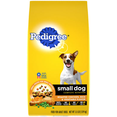 Pedigree Complete Nutrition Small Breed Adult Dry Dog Food Roasted Chicken, Rice & Vegetable 3.5lb