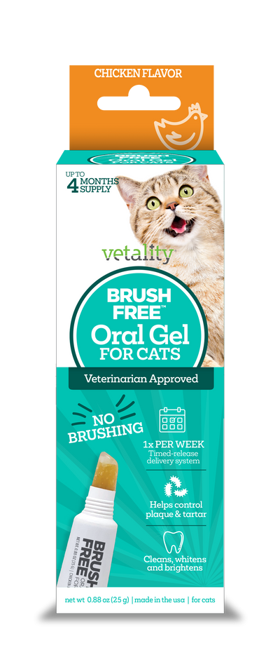 Vetality Brush-Free Oral Gel for Cats 25 g 190623300172