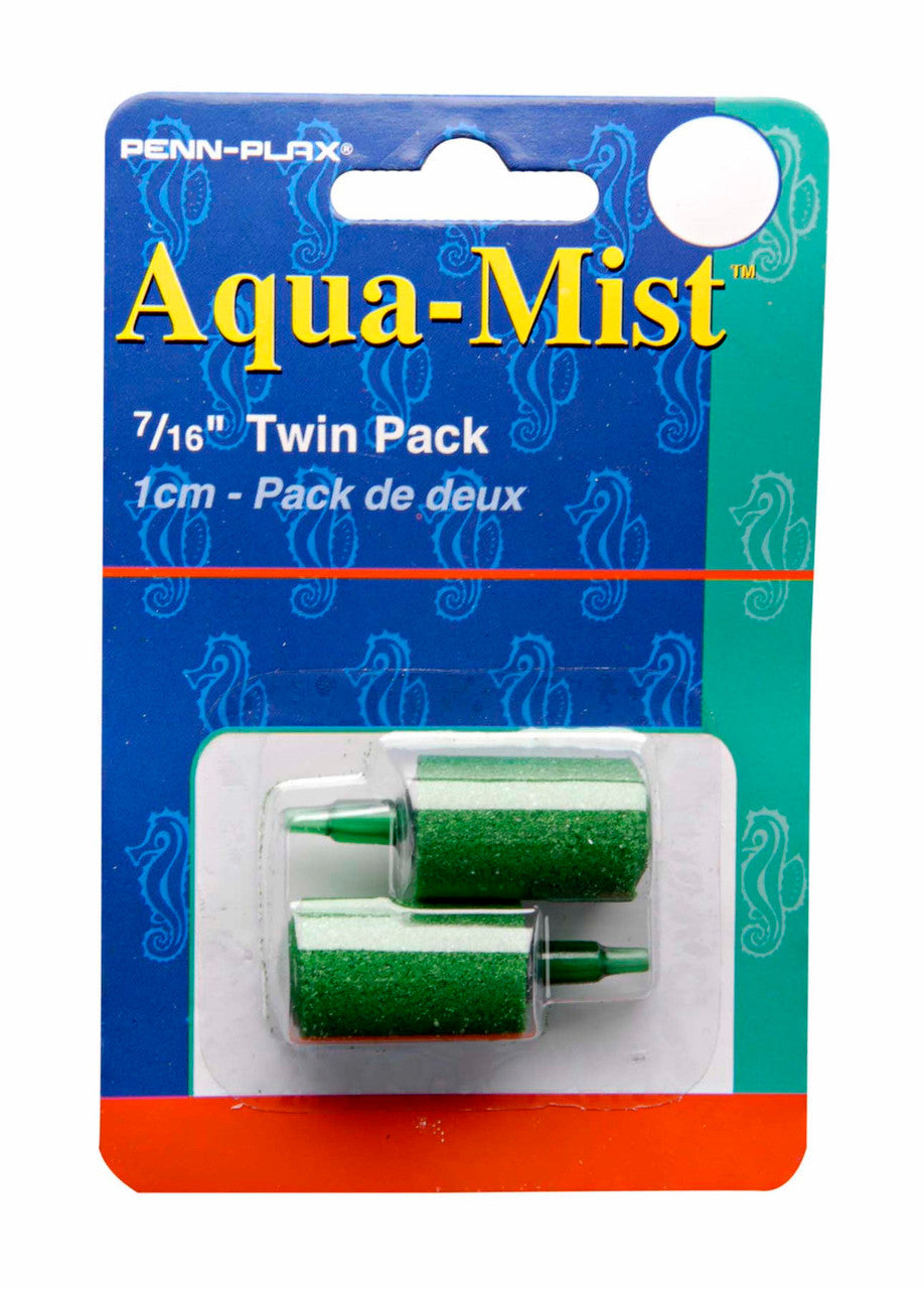 Penn-Plax Aqua-Mist Air Stone Cylinder Green 0.44 in 2 Pack