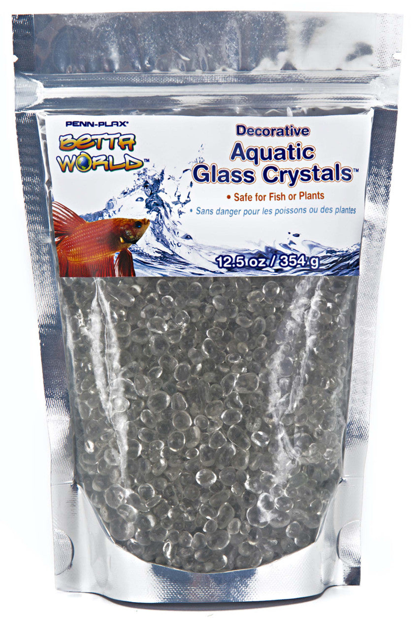 Penn-Plax Betta World Aquatic Glass Crystal Dcor White 12.5 oz