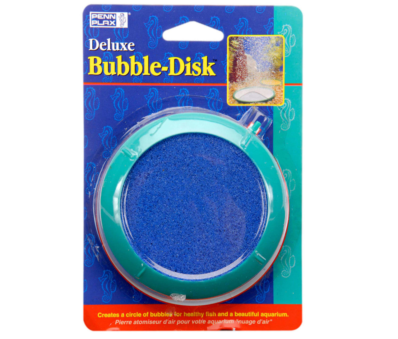 Penn-Plax Deluxe Bubble-Disk Air Stone Green/Blue 4in MD