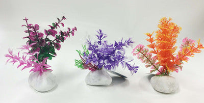 Penn - Plax Rock Aquarium Plant Style Assorted 6