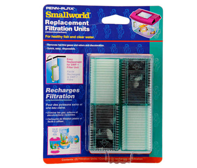 Penn-Plax Smallworld Replacement Filtration Unit 2 Pack