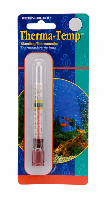 Penn - Plax Therma - Temp Standing Aquarium Thermometer Clear 4.25