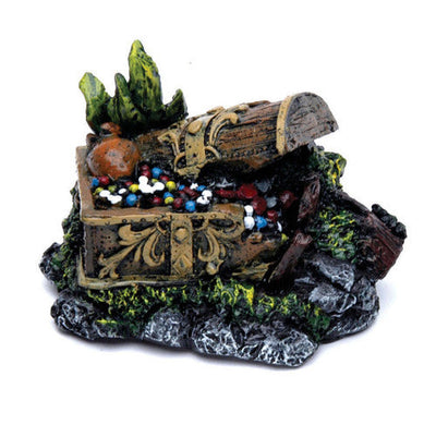 Penn - Plax Treasure Chest Aquarium Ornament Multi - Color 3 in Mini