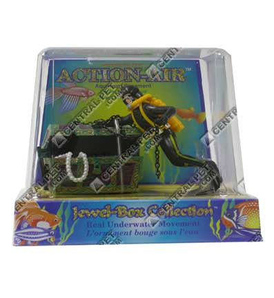 Penn - Plax Treasure Diver Air Aquarium Ornament Multi - Color 4