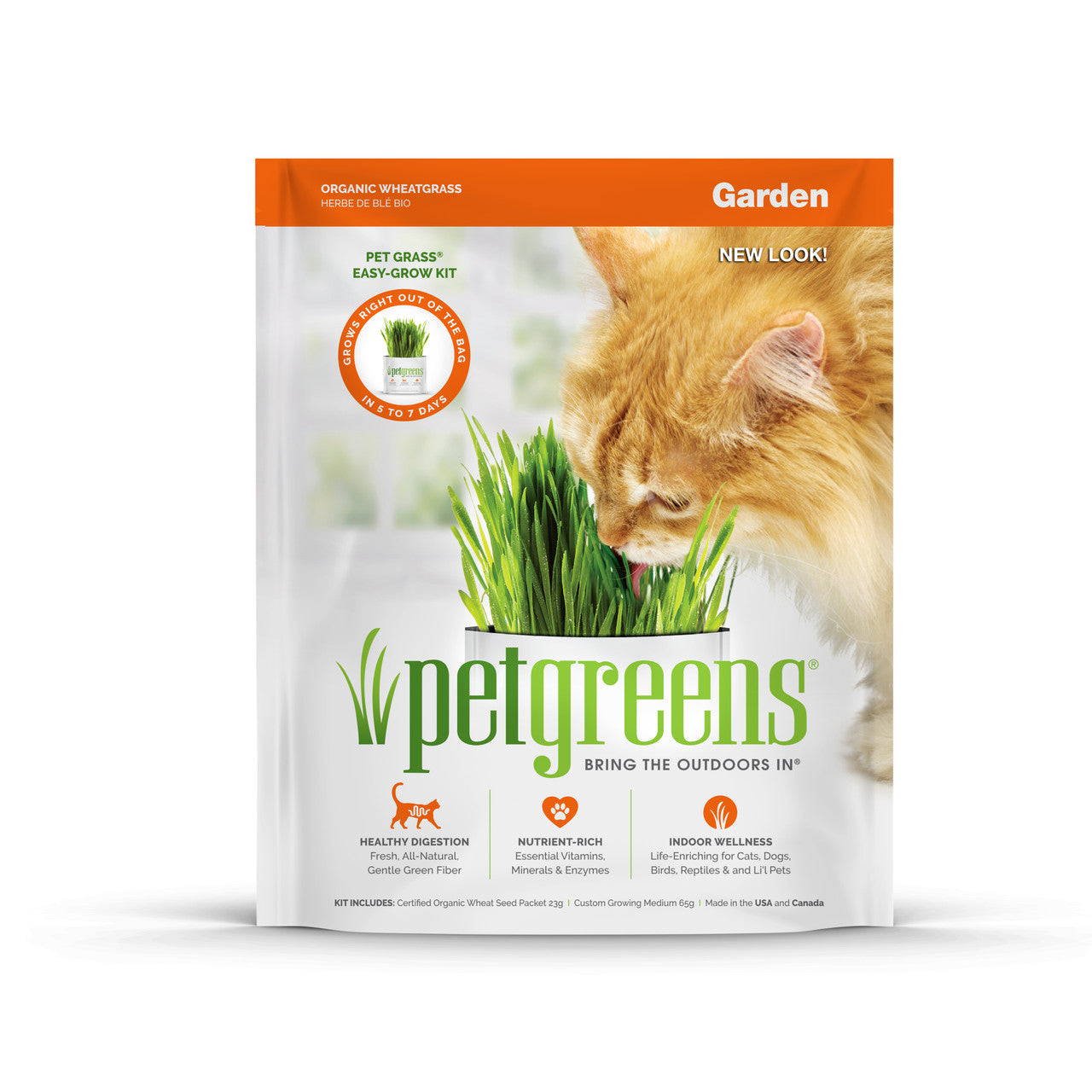 Pet Greens Garden Pet Grass Self-Grow Kit Organic Wheatgrass 3oz  (D)