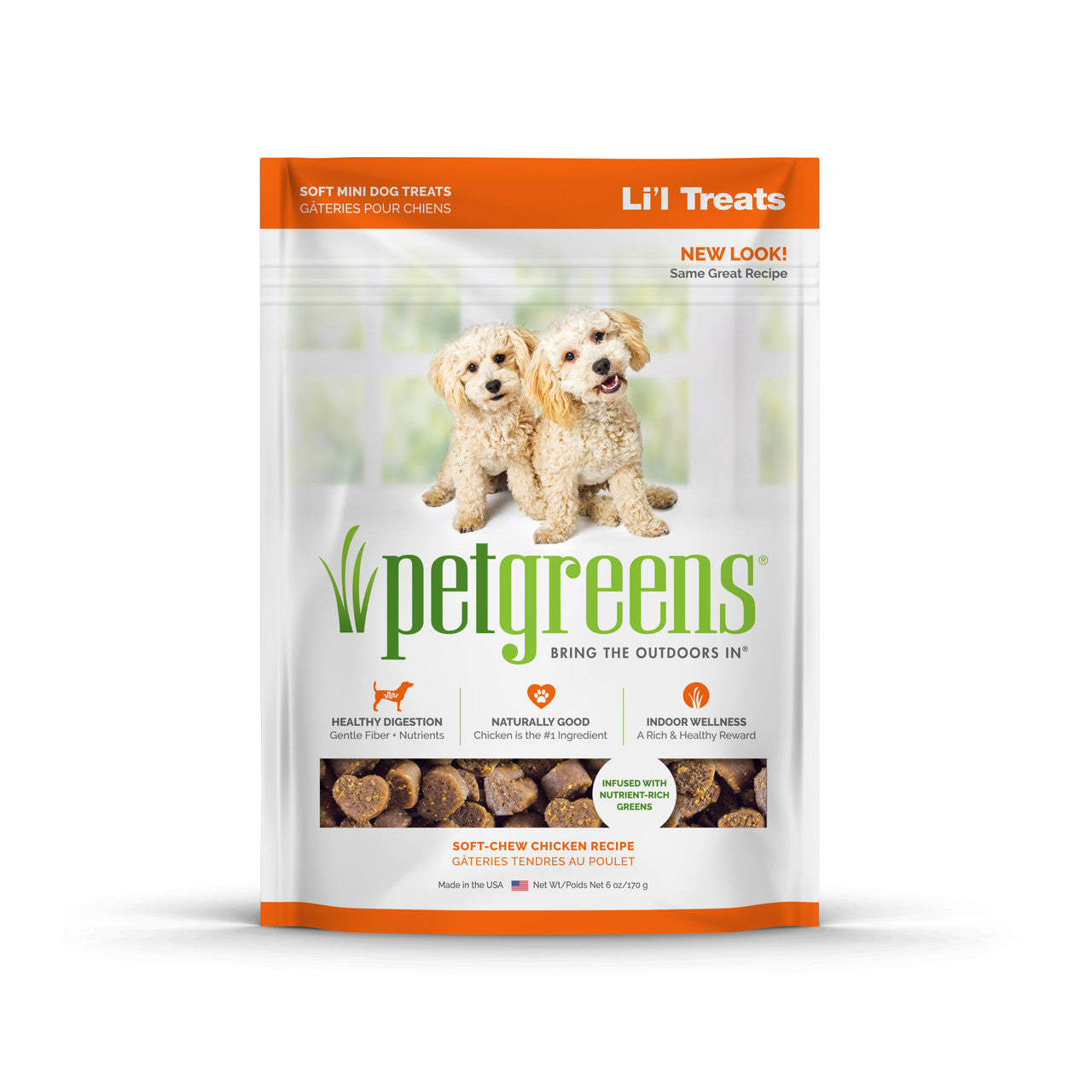 Pet Greens Li'l Treats Soft Mini Dog Treats Chicken 6 oz