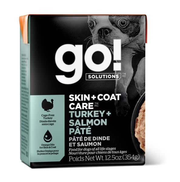 Petcurean GO! SKIN + COAT CARE Turkey + Salmon P?t for dogs 12/12.5oz {L-1} 152300 815260005425