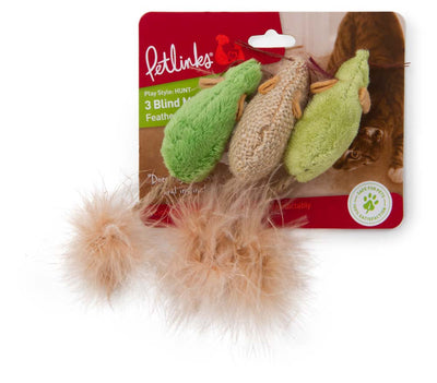 Petlinks Blind Mice Cat Toy Assorted 3 Count