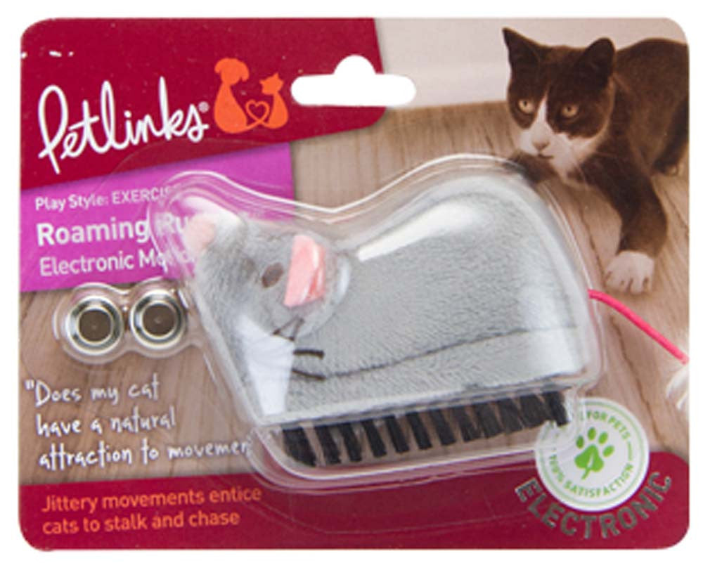 Petlinks Roaming Runner Mouse Electronic Motion Cat Toy Grey One Size