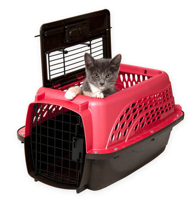 Petmate 2 Door Top Load Dog Kennel Hot Pink Black 19