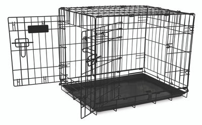 Petmate 2 Door Training Retreat Dog Kennel Black 24 in