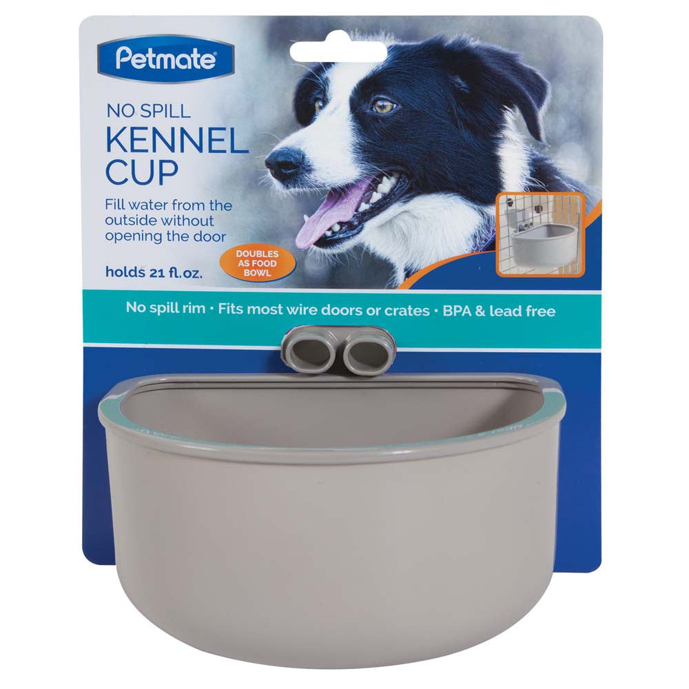 Petmate No Spill Kennel Cup Grey LG