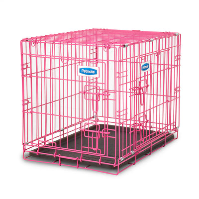 Petmate Puppy 2-Door Training Retreat Kennel Pink 24 in