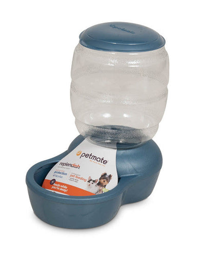Petmate Replendish Feeder with Microban Pearl Peacock Blue XXS - Dog