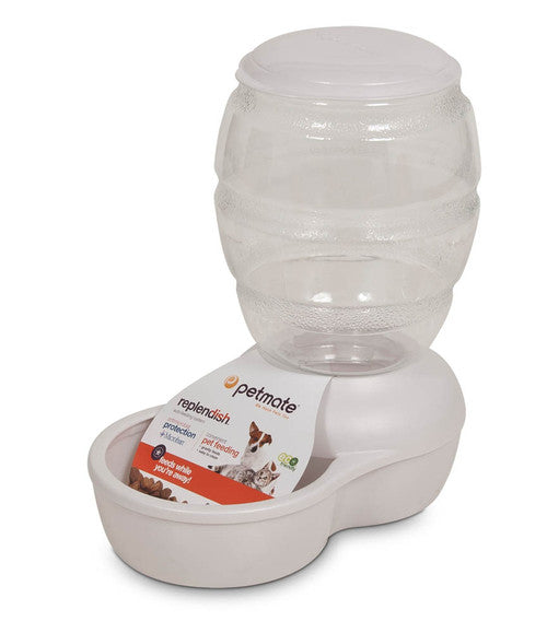 Petmate Replendish Feeder with Microban Pearl Silver Grey SM - Dog