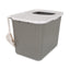 Petmate Top Entry Cat Litter Box Brushed Nickel Base, Pearl White Lid One Size