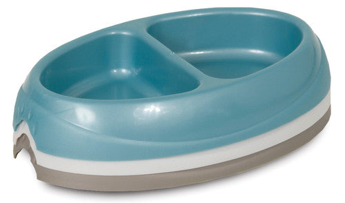 Petmate Ultra Lightweight Double Diner Cat Bowl Assorted SM
